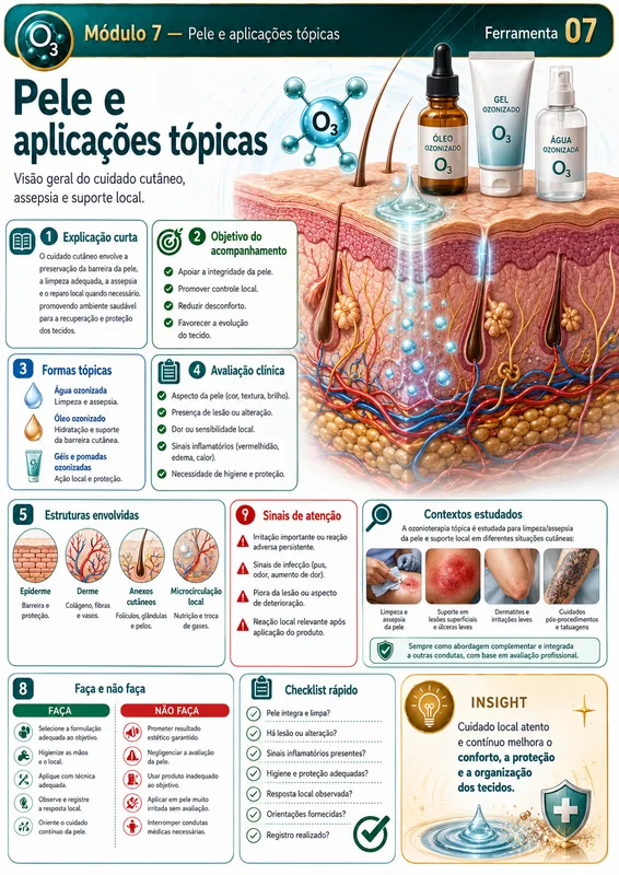Exemplo de mapa visual da Biblioteca Visual da Ozonioterapia
